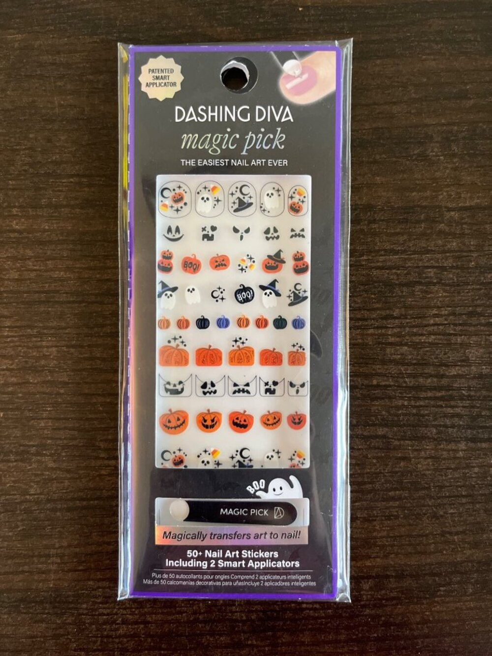 Dashing Diva Magic Pick Nail Stickers Pumpkin Patch Collection 50 Count Hallowee